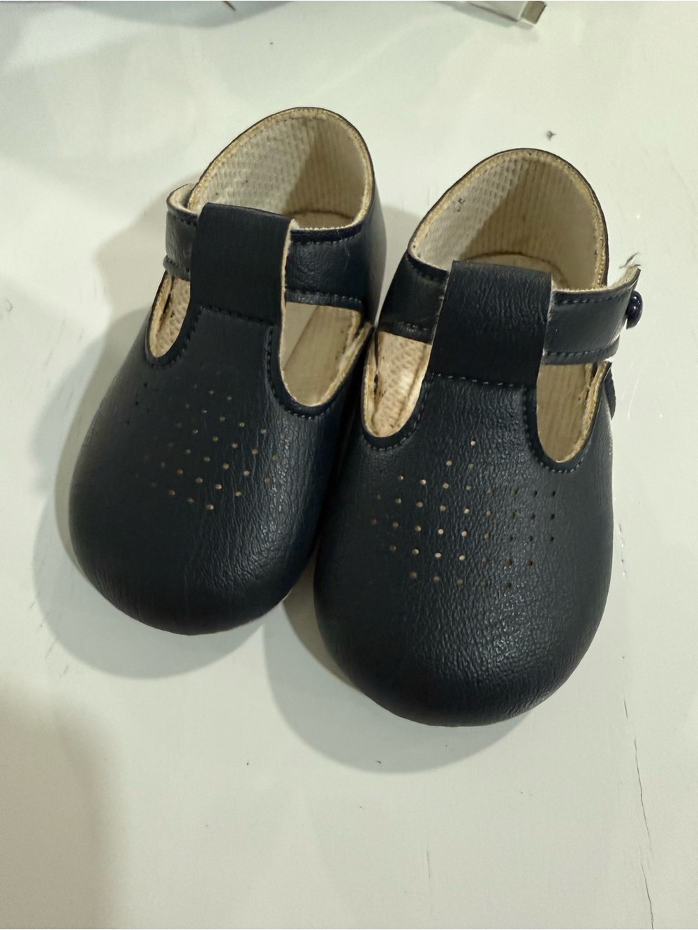 Sperry Navy Baby T-Strap Walker Shoes